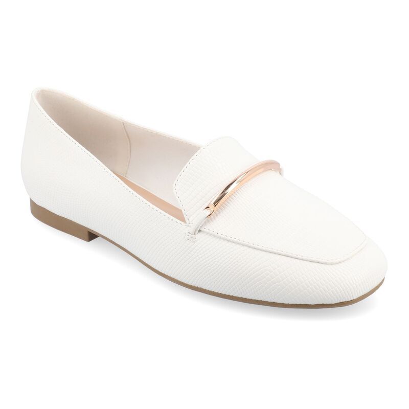 ジュルネ コレクション レディース シューズ スリッポン・ローファー Journee Collection Wrenn Tru Comfort Foam Womens Loafer Flats Whi
