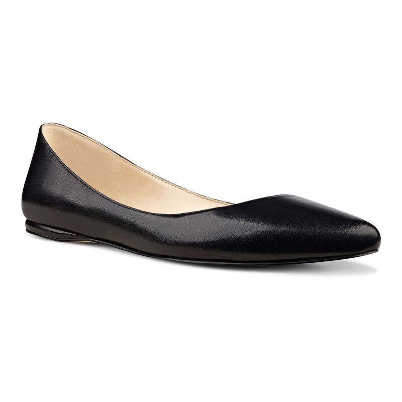 ナインウェスト レディース シューズ サンダル レザー Nine West Speakup Womens Leather Ballet Flats Black ブラック