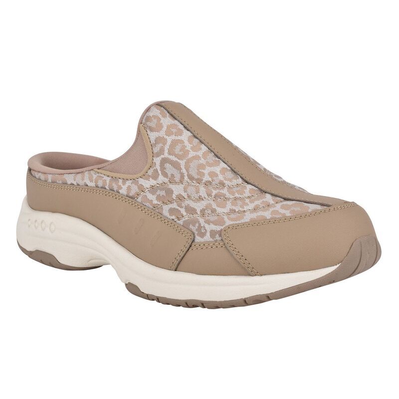 イージースピリット レディース シューズ スニーカー Easy Spiritraveltime Womens Fashion Mules Taupe Leopard トープ