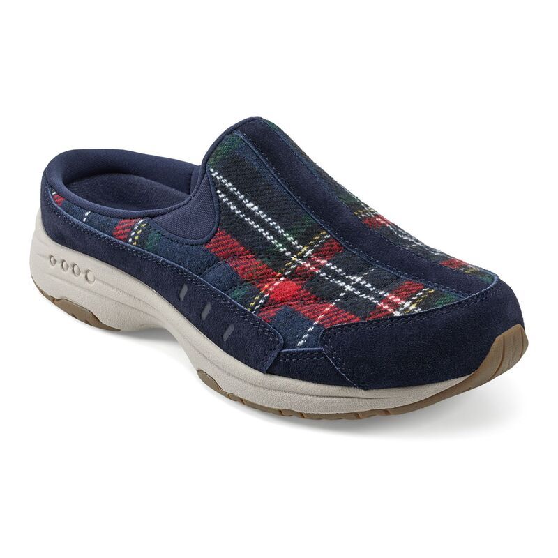 イージースピリット レディース シューズ スニーカー Easy Spiritraveltime Womens Fashion Mules Navy Red Plaid Multi ネイビー
