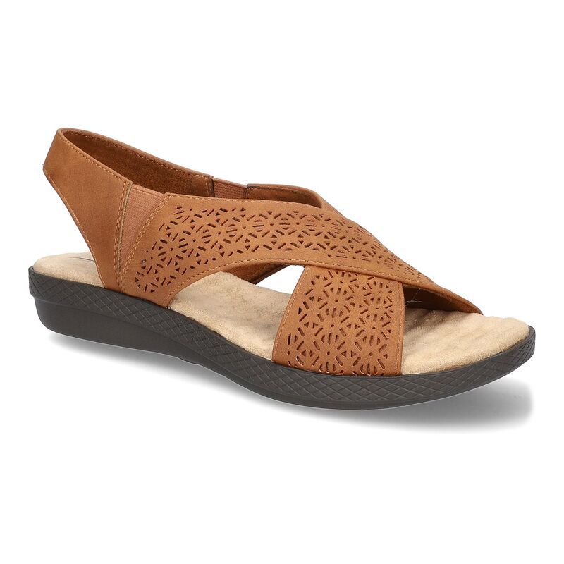 イージーストリート レディース シューズ サンダル Easy Street Claudia Womenslingback Sandals Tan タン