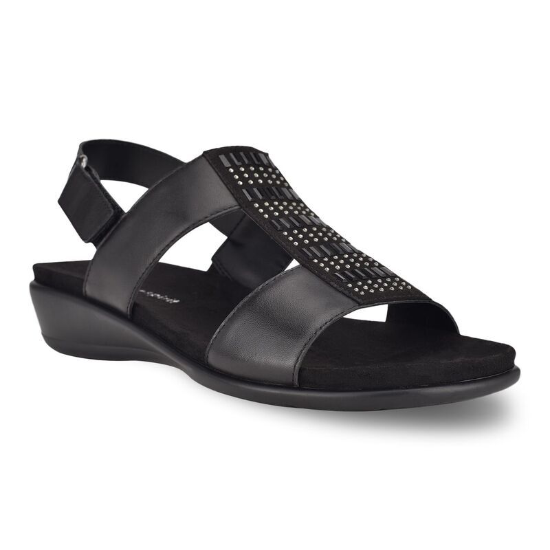 イージースピリット レディース シューズ サンダル Easy Spirit Hazel Womenslingback Sandals Black ブラック