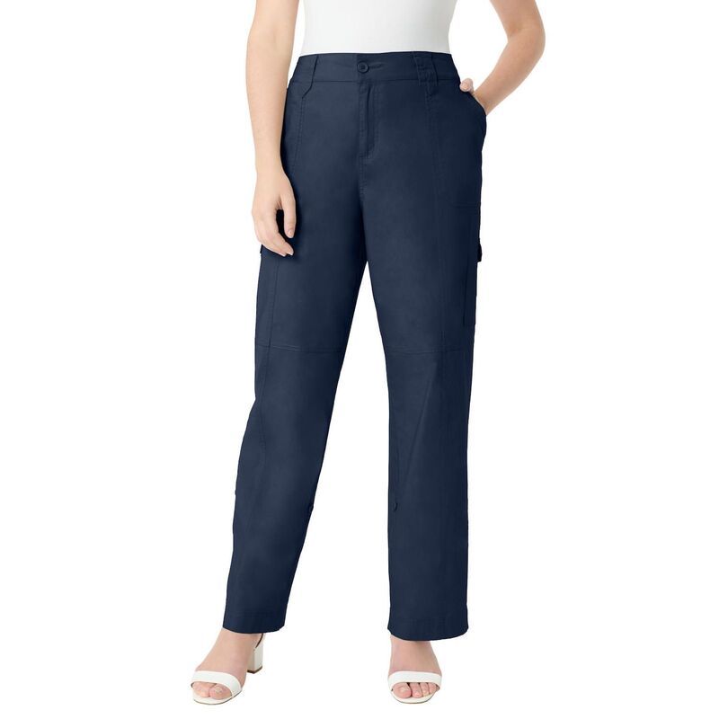 ロアマンズ レディース ボトムス カジュアルパンツ カーゴパンツ プラスサイズ Roamans Womens Plusize Convertible Cargo Pants Navy ネイビー
