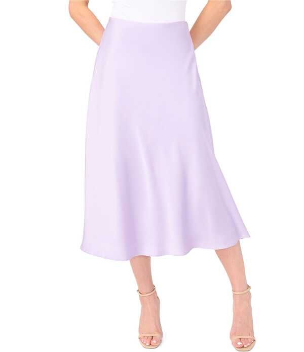 セセ レディース ボトムスカート A ライン ミディ サテン CeCe Satin High Rise Bias Cut ALine Midi Skirt LILAC BREEZE ライラック
