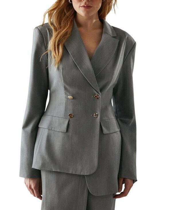 ウエアハウス レディース アウター ジャケット・ブルゾン ブレザー レース Warehouse Deconstructed Lace Up Blazer Dark Grey グレー