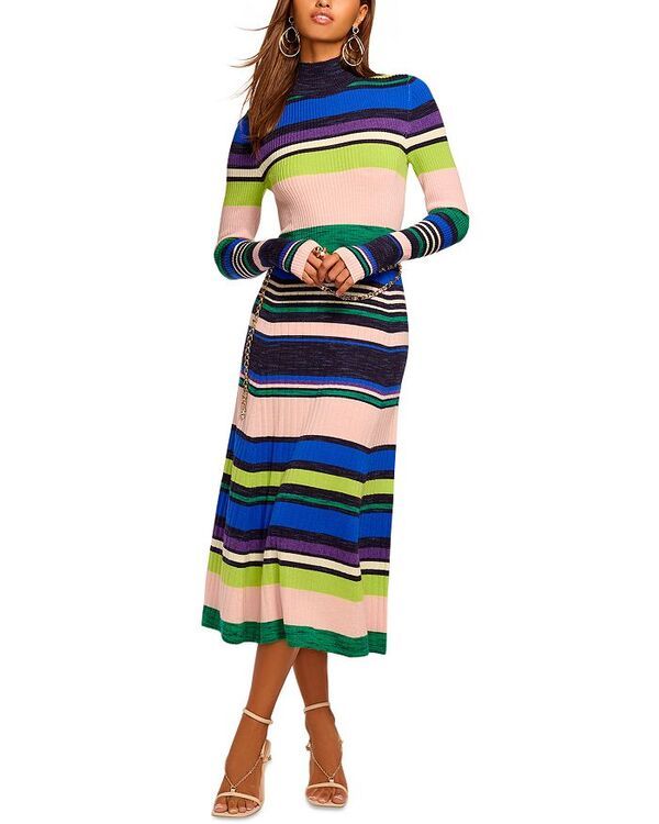 レイミー ブルック レディース トップス ワンピース ウール Ramy Brook Monaco Wool Dress Ultramarine Stripe ストライプ