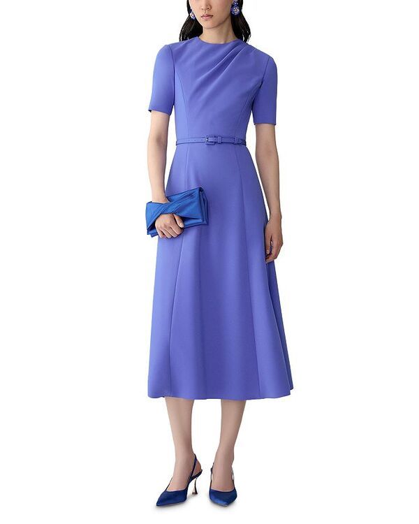 キャロライナヘレラ レディース トップス ワンピース ドレープ ミディ Carolina Herrera Draped Midi Dress Bluebell