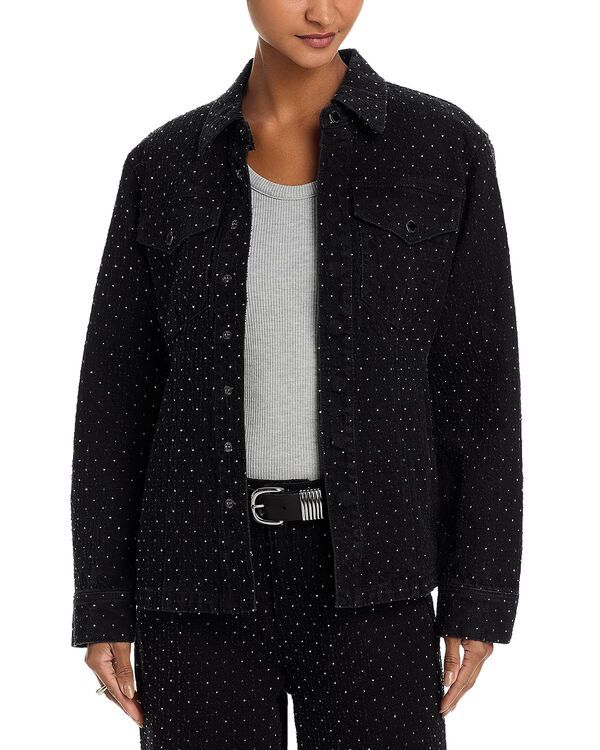 スティーブ マデン レディース アウター ジャケット・ブルゾン STEVE MADDEN Parc Studded Snap Front Jacket Black ブラック