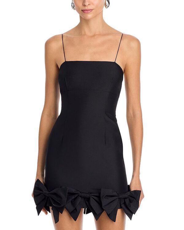 ラブスハックファンシー レディース トップス ワンピース ミニ LoveShackFancy Kennedi Bow Mini Dress Black ブラック