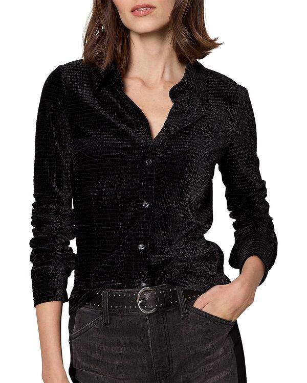 サンクチュアリー レディース トップス シャツ Sanctuary Fitted Button Frontop Black ブラック