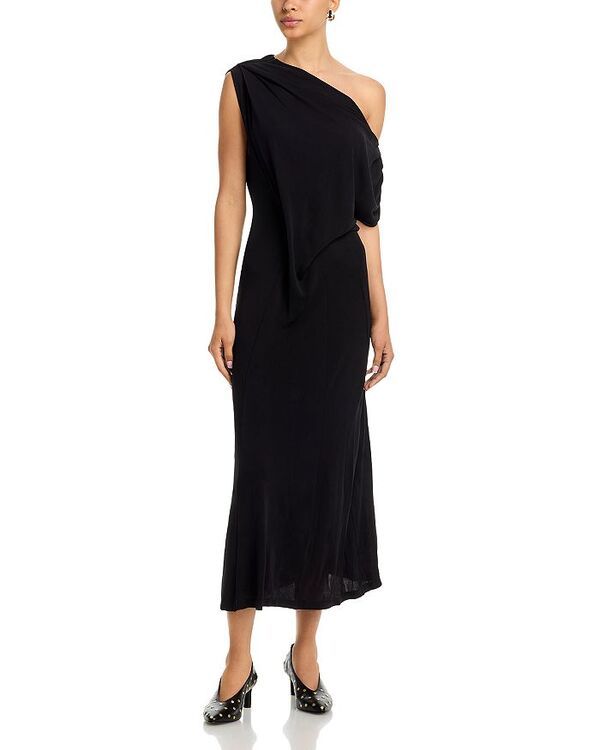 コー レディース トップス ワンピース ドレープ CO Draped Off Shoulder Dress Black ブラック
