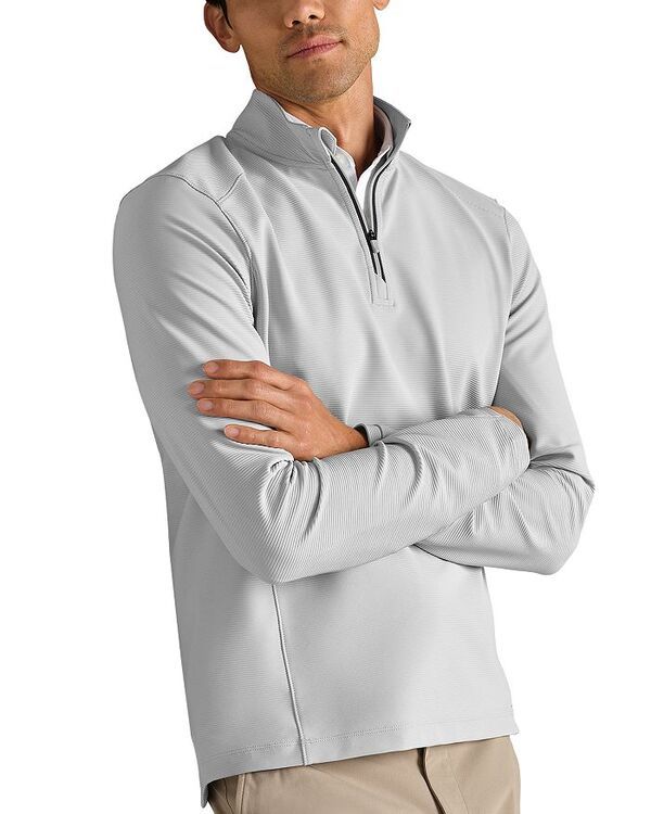 ローヌ レディース アウター パーカー・スウェット ハーフジップ リブ シャツ Rhone Covert Ribbed Quarter Zip Sweatshirt Whisper Gray グレー
