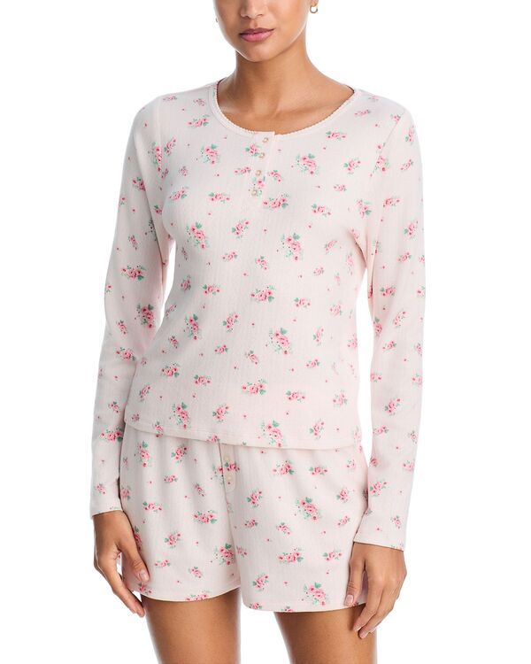 アクア レディース アウター パーカー・スウェット AQUA True Romance Short Pajama Set Exclusive Ballet Pink Ditsy ピンク
