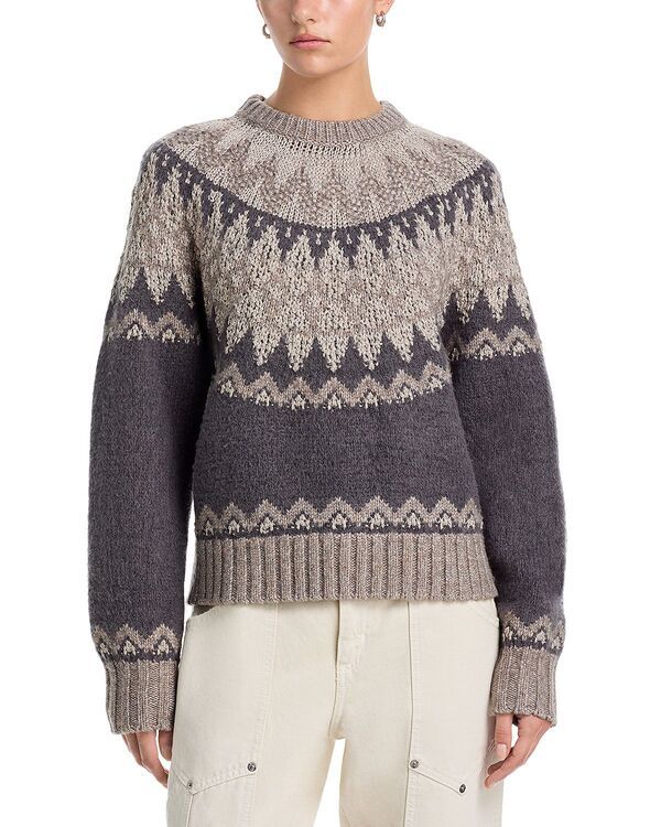 525 アメリカ レディース アウター ニット・セーター クルーネック 525 America 525 Lela Crewneck Raglan Patterned Pullover Sweater