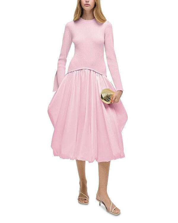 シムカイ レディース トップス ワンピース SIMKHAI Kenlie Long Sleeve Dress Blush ブラッシュ