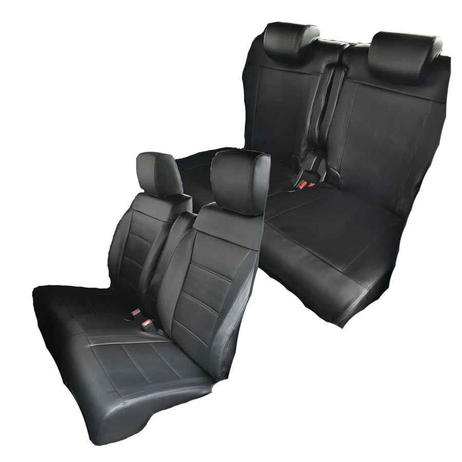 ボンフォーム(BONFORM) ホンダ N-BOX カスタム シートカバー ベンチシート車 専用 JF5 JF6 2023.10- 合成皮革 黒色 m4-91 4477-97BKts