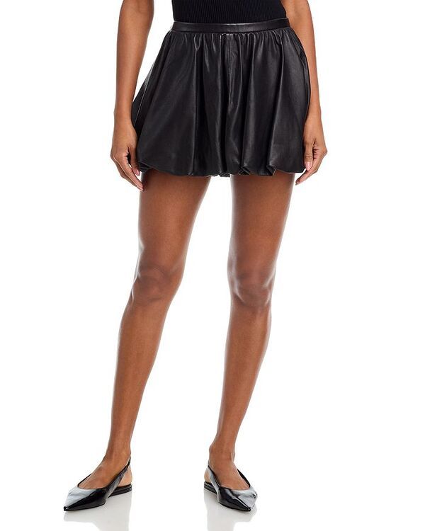 フレーム レディース ボトムスカート レザー FRAME The Leather Bubble Skirt Black ブラック 84,040円