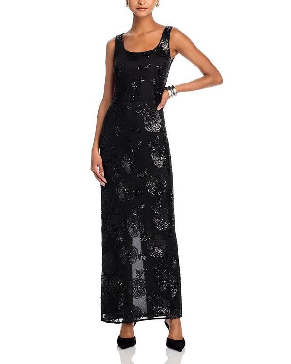 ローテート レディース トップス ワンピースパンコール マキシ ROTATE Sequins Maxi Dress Black ブラック