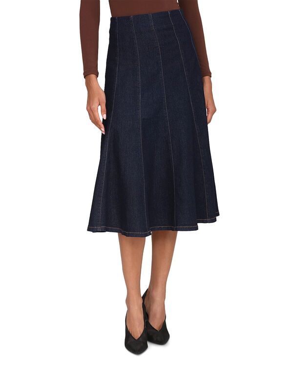 バガテル レディース ボトムスカート A ライン ミディ デニム Bagatelle Denim A Line Midi Skirt Dark デニム