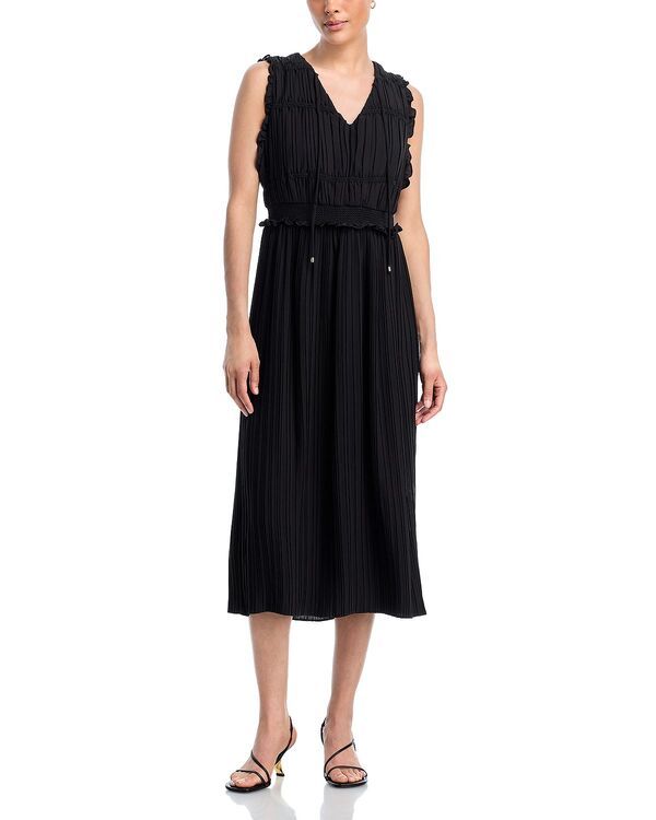 ティー・タハリ レディース トップス ワンピース ティアード プリーツ Tahari Tiered Pleatedress Black ブラック