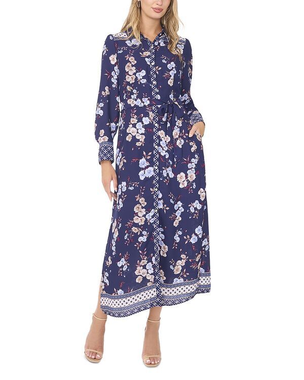 ヴィンスカムート レディース トップス シャツ マキシ VINCE CAMUTO Long Sleeve Maxi Shirt Dress Deep Sky