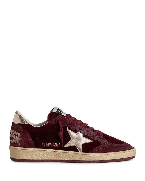 ゴールデングース レディース シューズ スニーカー ベルベット Golden Goose Womens Ballstar Velvet Embellished Sneakers Ruby ルビー