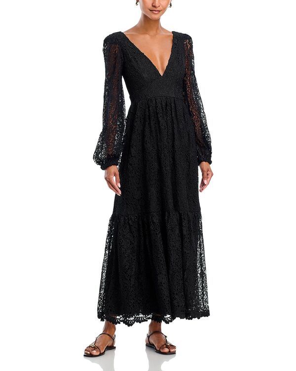 アクア レディース トップス ワンピース レース マキシ AQUA Lace Maxi Dress Exclusive Black ブラック