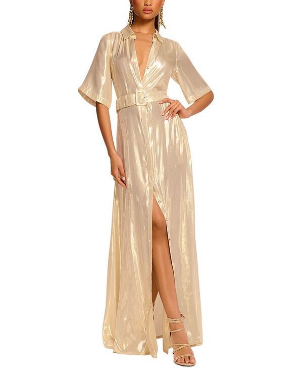 レイミー ブルック レディース トップス ワンピース Ramy Brook Andi Lam Gown Gold Lame ゴールド