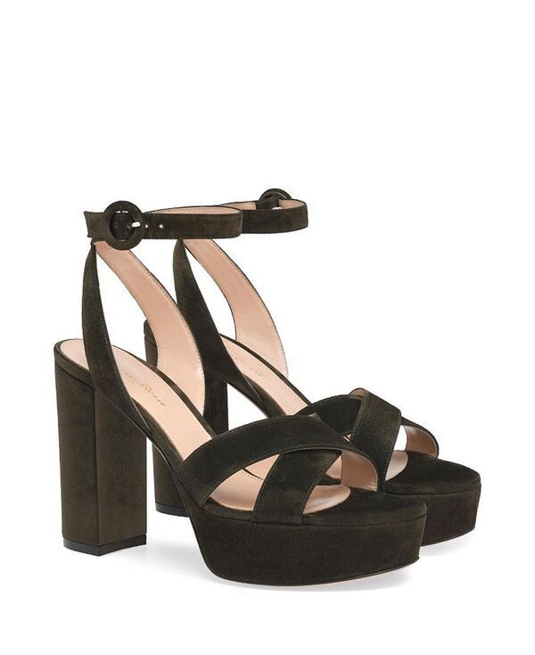 ジャンヴィト ロッシ レディース シューズ サンダル Gianvito Rossi Womensabrina Sandals Green Suede Leather グリーン