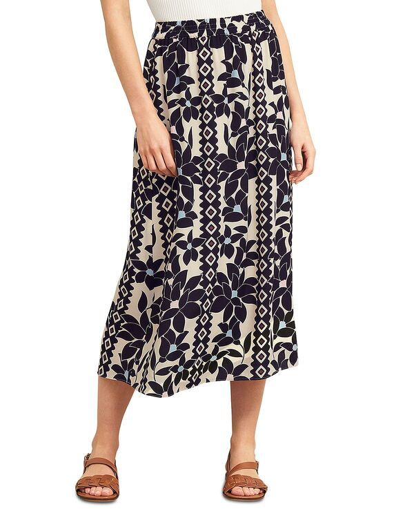 ホッブスロンドン レディース ボトムスカート ミディ HOBBS LONDON Lyra Midi Skirt Navy Multi ネイビー