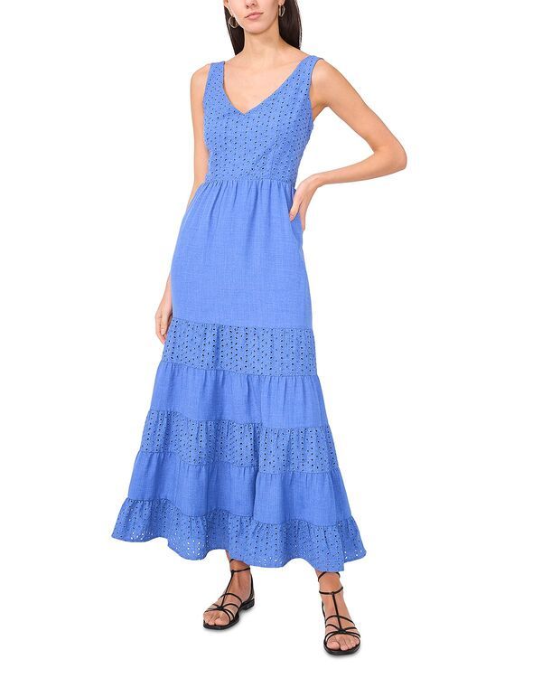 ヴィンスカムート レディース トップス ワンピース ティアード マキシ VINCE CAMUTO Eyeletiered Maxi Dressapphire Blue ブルー