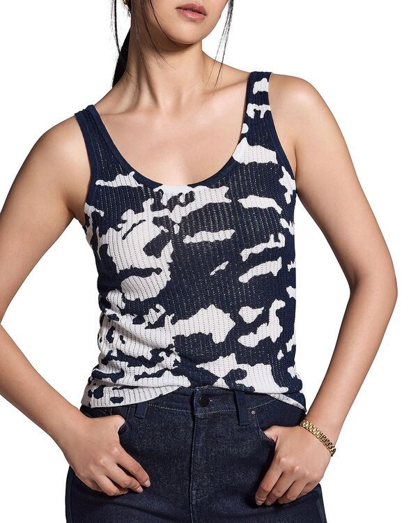 ニックプラスゾーイ レディース トップス タンクトップ セーター NICZOE Nightfall Rib Sweater Tank Top Indigo Multi インディゴ
