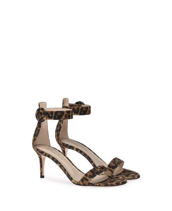ジャンヴィト ロッシ レディース シューズ サンダル ヒール Gianvito Rossi Womens Portofino 70 High Heel Sandals Leopard Print アニ