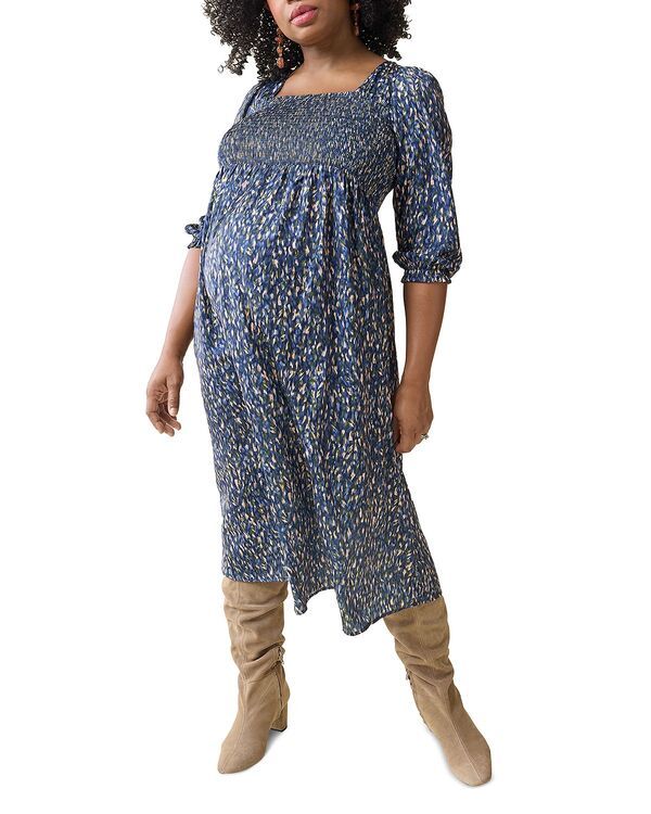 イングリッドイザベル レディース トップス ワンピース マタニティ Ingrid Isabel The Breeze Maternity Dress Blue Multi ブルー