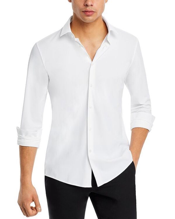 ボス メンズ トップス シャツ スリムフィット BOSS Hank Kent Slim Fit Performance Dress Shirt White ホワイト