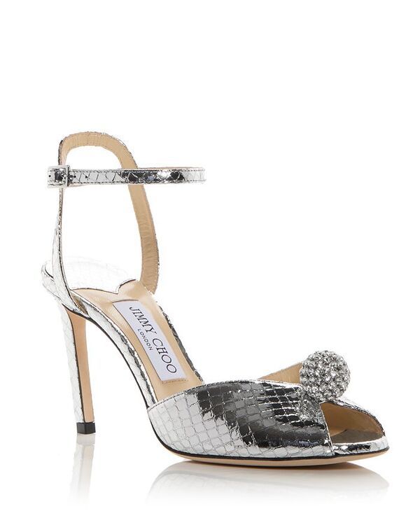 ジミーチュー レディース シューズ サンダル ヒール Jimmy Choo Womens Sacora 85 Embellished High Heel Sandals 100 Exclusive S