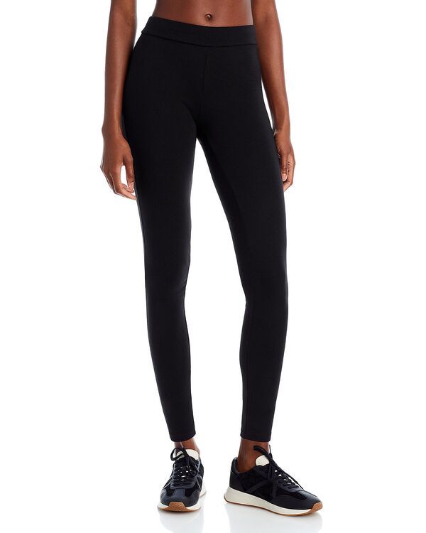 ヒュー レディース ボトムス レギンス コットン ハイウエスト HUE HighWaisted Blackout CottonBlend Leggings Black ブラック