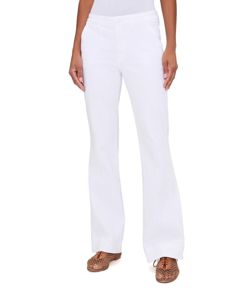 カットフロムザクロス レディース ボトムス カジュアルパンツ KUT from the Kloth Stella HighRise Fab Flare Front Pin Tuck Off White