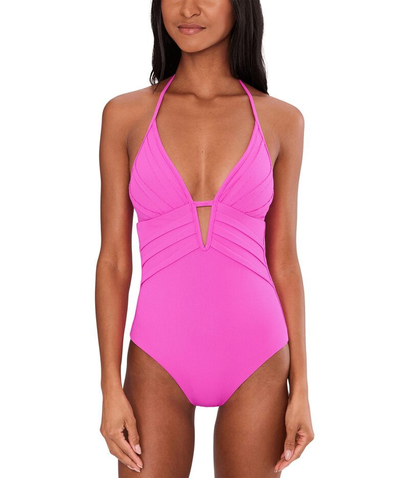 ベッカ レディース 水着 上下セット プリーツ BECCA Modern Edge Rib Mira Pleated VWire OnePiece Roseberry