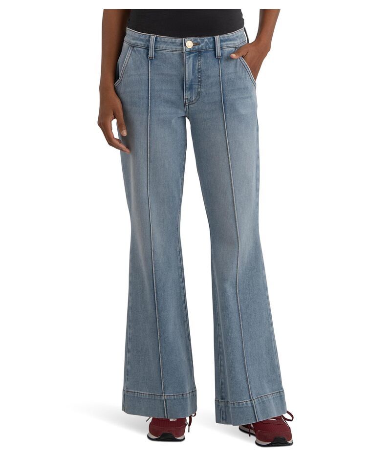 カットフロムザクロス レディース ボトムス デニムパンツ KUT from the Kloth Ana HighRise Fab Flare Front Pin Tuck in Considered