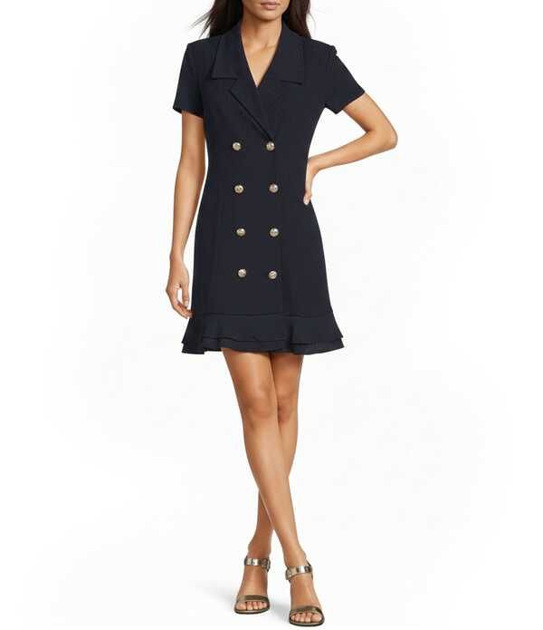 カール ラガーフェルド レディース トップス ワンピース ブレザー KARLAGERFELD PARIShort Sleeve Double Breasted Blazer Short Dress M