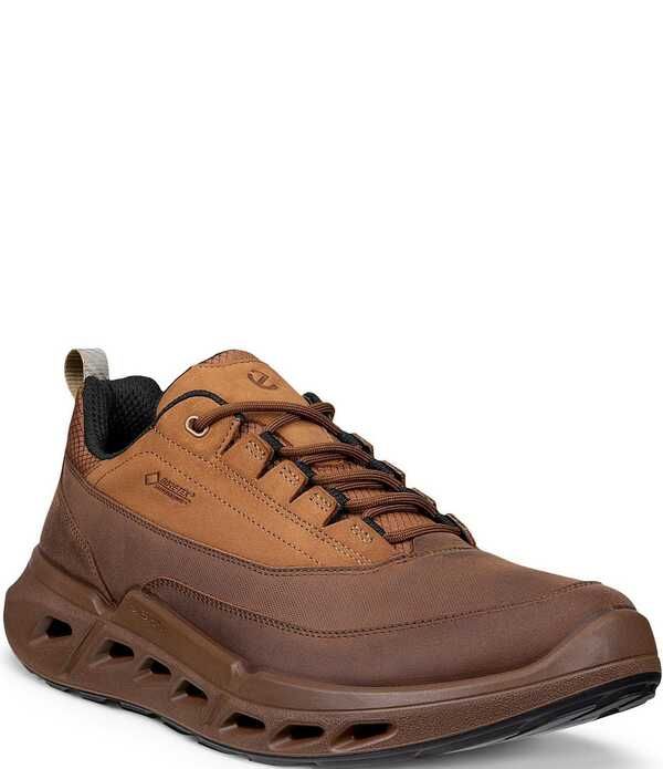 エコー メンズ シューズ スニーカー レザー ECCO Mens BIOM 720 Low GTXS Leather Sneakers Cocoa BrownCamelCamel ブラウン