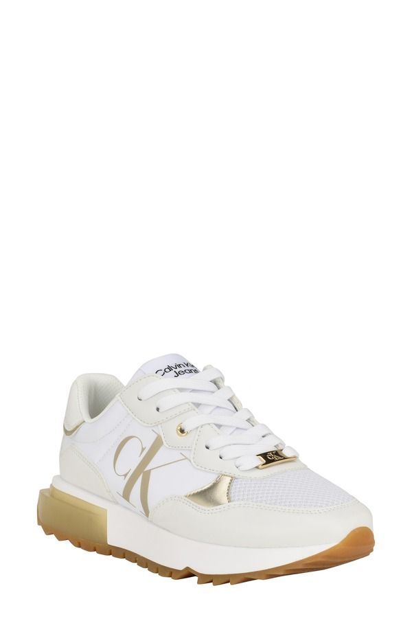 カルバンクライン レディース シューズ スニーカー Calvin Klein Magalee Sneaker WhiteGold ホワイト
