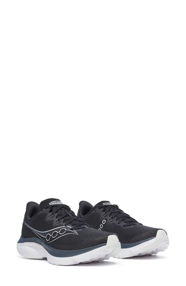 サッカニー レディース シューズ スニーカー Saucony Kinvara Running Shoe Black White ホワイト
