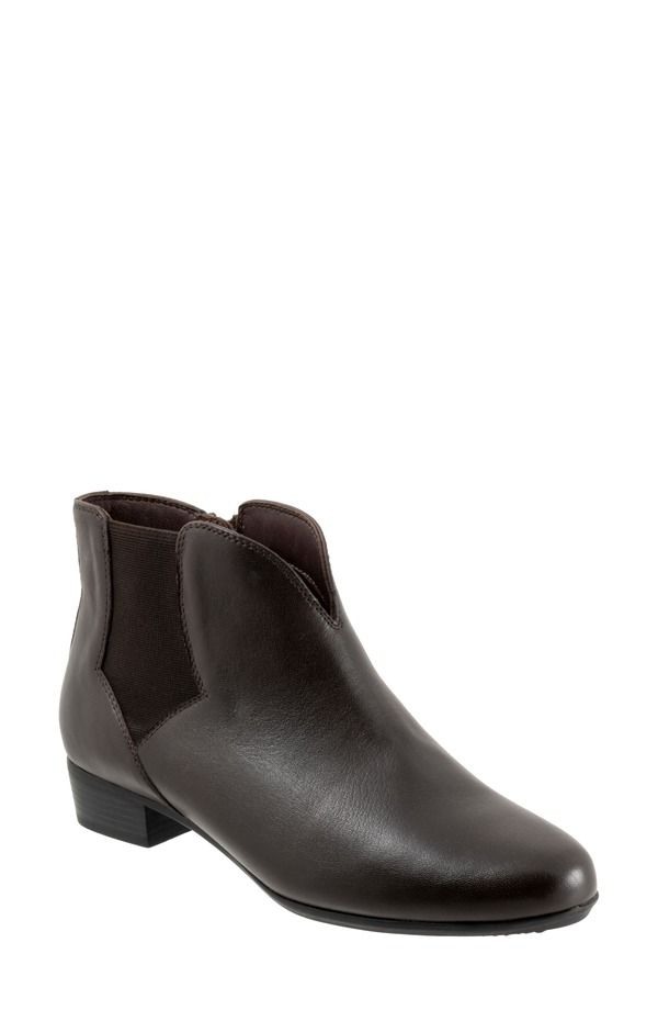 トロッターズ レディース シューズ ブーツ・レインブーツ アンクル Trotters Monroe Side Zip Ankle Bootie Dark Brown ブラウン