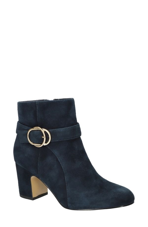 ベラヴィータ レディース シューズ ブーツ・レインブーツ Bella Vita Gamela Moto Bootie Navy Kidsuede Leather ネイビー