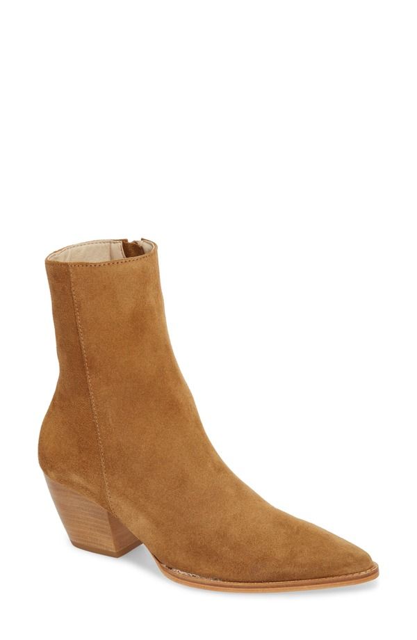 マチス レディース シューズ ブーツ・レインブーツ Matisse Caty Western Pointed Toe Bootie Fawn Suede