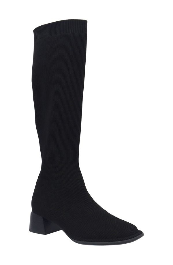 ラモールドピード レディース シューズ ブーツ・レインブーツ LAmour des Pieds Nolita Knee High Boot Black Fabric ブラック