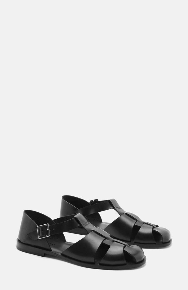スカロッソ メンズ シューズ サンダル SCAROSSO Apollo Sandals Black Calf ブラック
