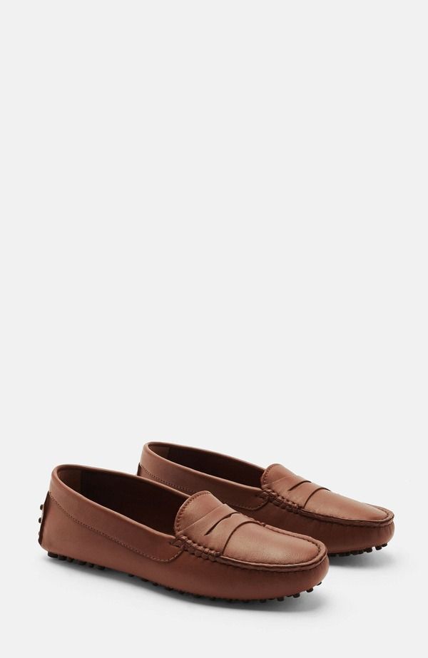 スカロッソ レディース シューズ スリッポン・ローファー SCAROSSO Ashley Driving Shoes Cognac Calf